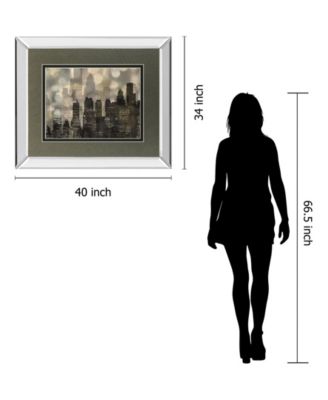 City Lights by Katrina Craven Mirror Framed Print Wall Art, 34" x 40"