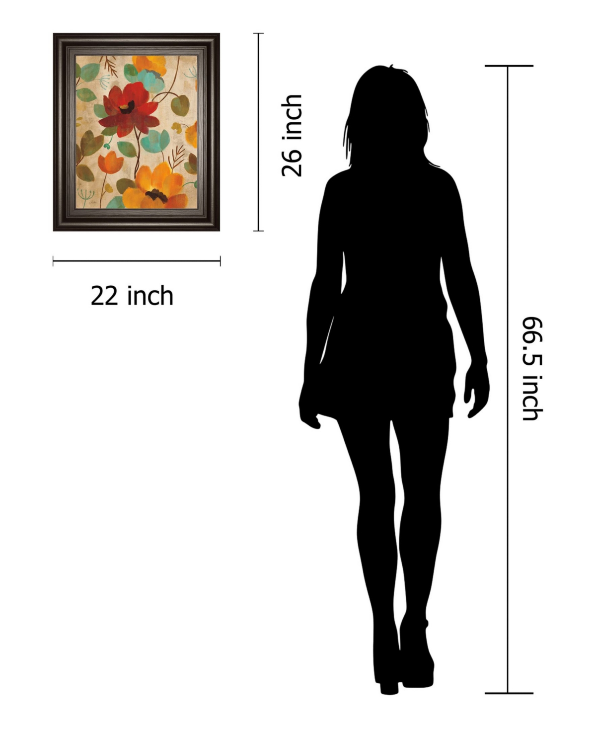 Classy Art Vibrant Embroidery Ii by Silvia Vassileva Framed Print Wall Art,