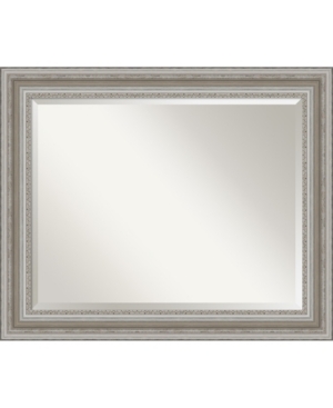 Amanti Art Parlor Silver-tone Framed Bathroom Vanity Wall Mirror, 33.5" X 27.50"