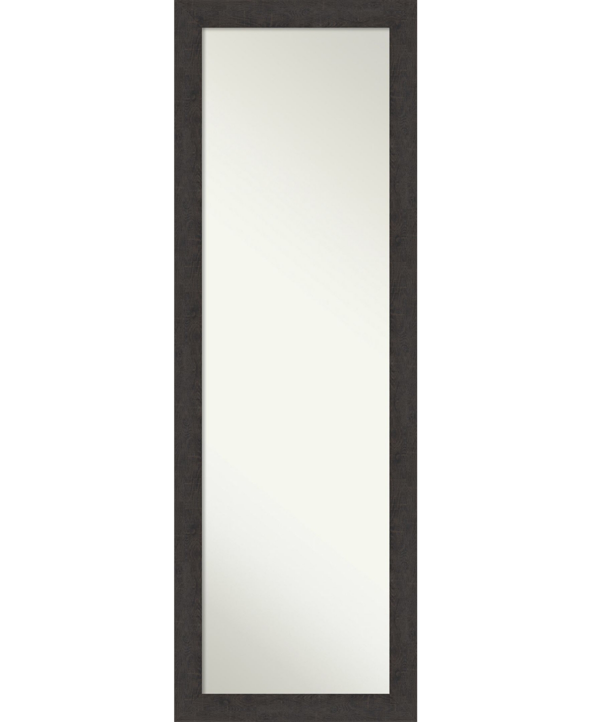 Rustic Plank on The Door Full Length Mirror, 17.25" x 51.25" - Dark Brown