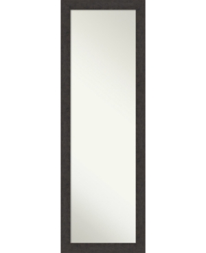 Amanti Art Rustic Plank On The Door Full Length Mirror, 17.25" X 51.25" In Dark Brown