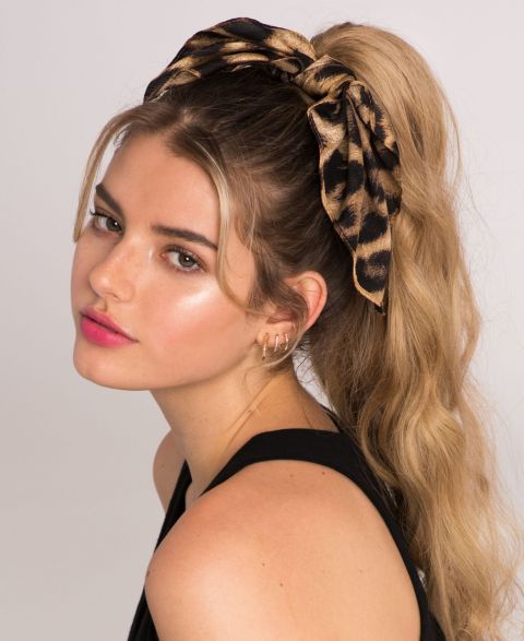 Женские аксессуары для волос Soho Style Leopard Print Scrunchie Bow