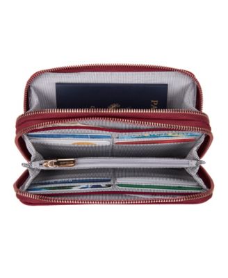 RFID Blocking Double Zip Wallet
