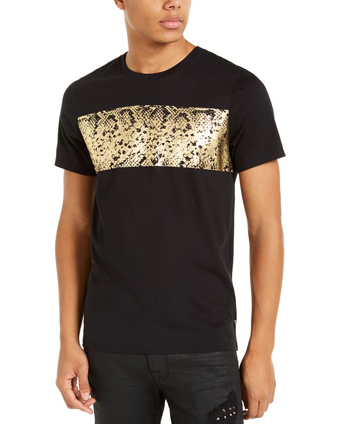 GUESS Men's Gold Snakeskin Graphic T-Shirt & Reviews - T-Shirts - Men ...