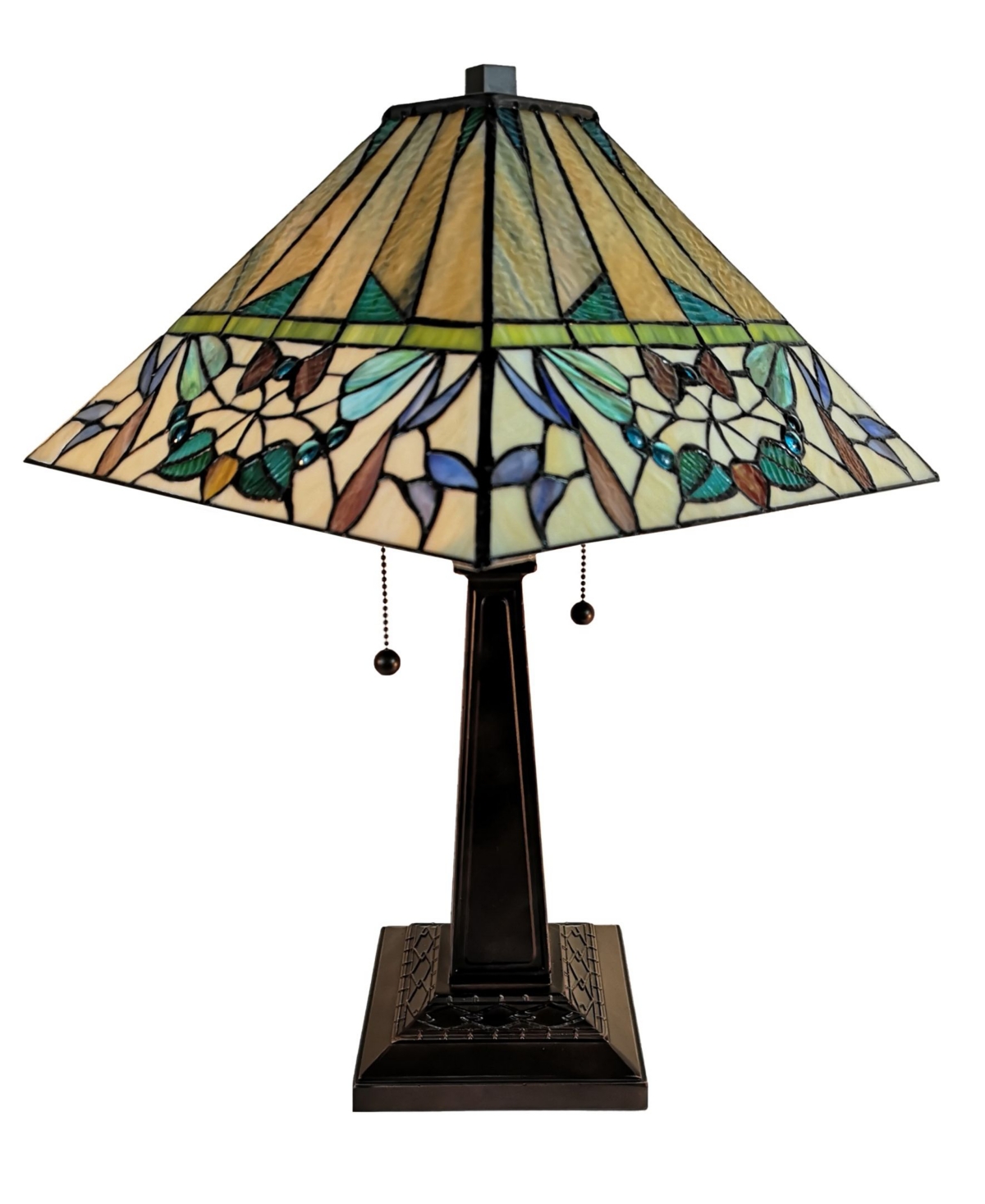 Amora Lighting Tiffany Style Mission Table Lamp
