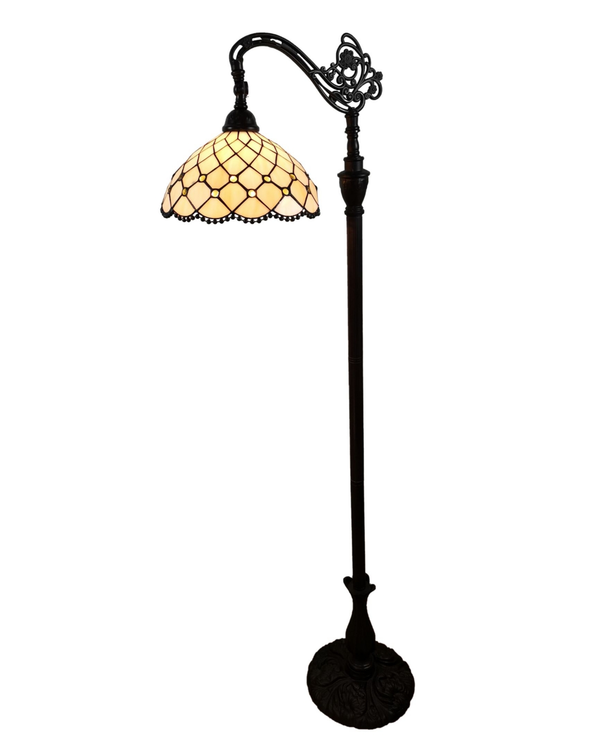 Amora Lighting Tiffany Style Jewel Reading Lamp