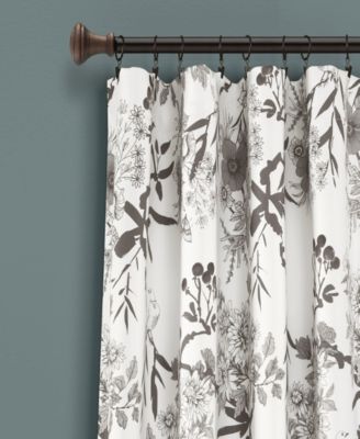 Lush Decor Botanical Garden Light Filtering Window Curtain Panels, Pair 52"W x 95"L