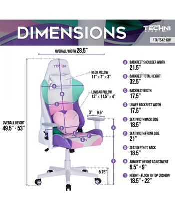 Techni pink gaming cheap chair