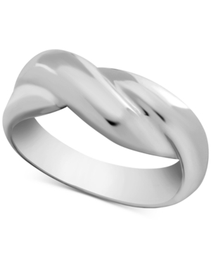 image of Essentials Sculpted Overlap Ring in Fine Silver-Plate