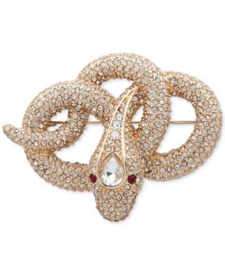 Lauren Ralph Lauren - Gold-Tone Crystal Snake Pin