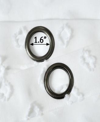 Lush Decor Textured Dot Grommet Sheer Window Curtain Panels Pair 38"W x 84"L Blush - Sheer Curtains For Bedroom - Pink Living Room Curtains Polka Dot