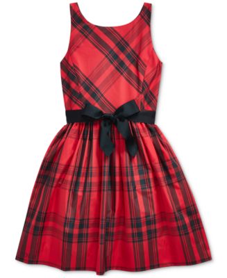 Polo Ralph Lauren Big Girl's Plaid Taffeta Dress & Reviews - Dresses - Kids  - Macy's