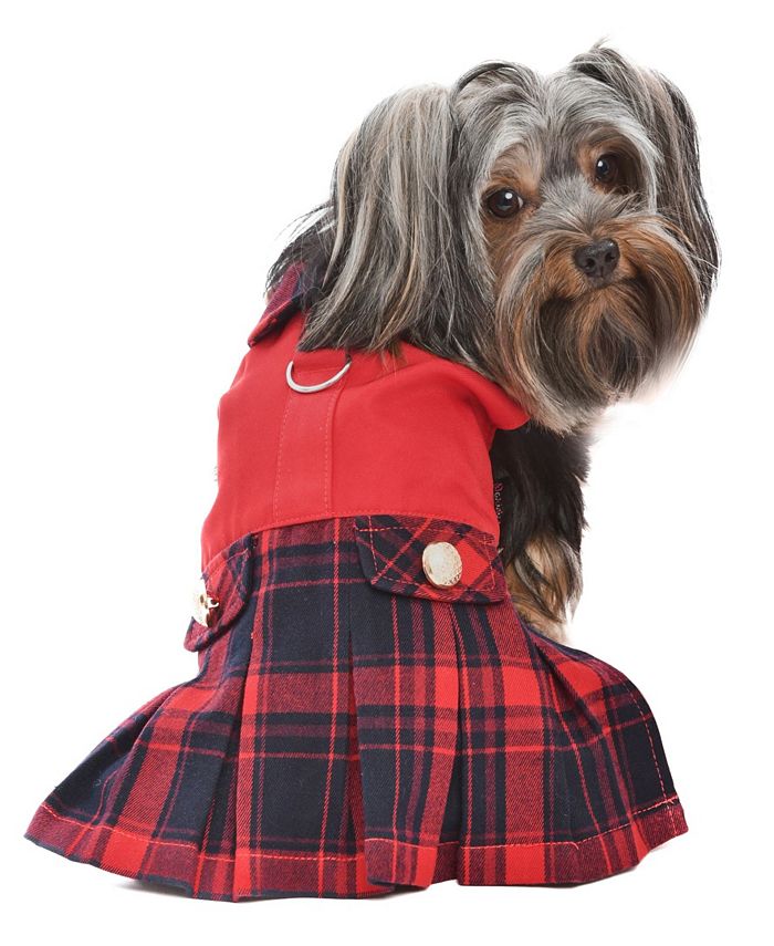 Parisian Pet Scottish Plaid Pleated Dog Dress Macy s
