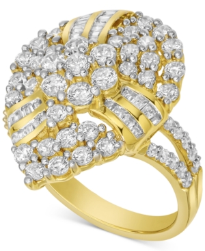 image of Diamond Cluster Pear-Shaped Statement Ring (2 ct. t.w.) in 10k Gold