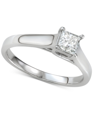 image of Diamond Princess Solitaire Engagement Ring (5/8 ct. t.w.) in 14k White Gold
