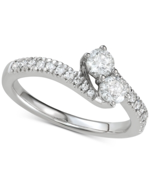 image of Diamond Two-Stone Engagement Ring (3/4 ct. t.w.) in 14k White Gold
