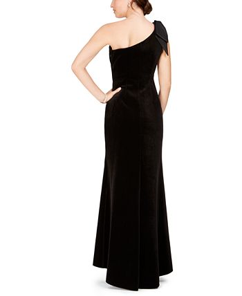 Eliza j one shoulder velvet dress sale