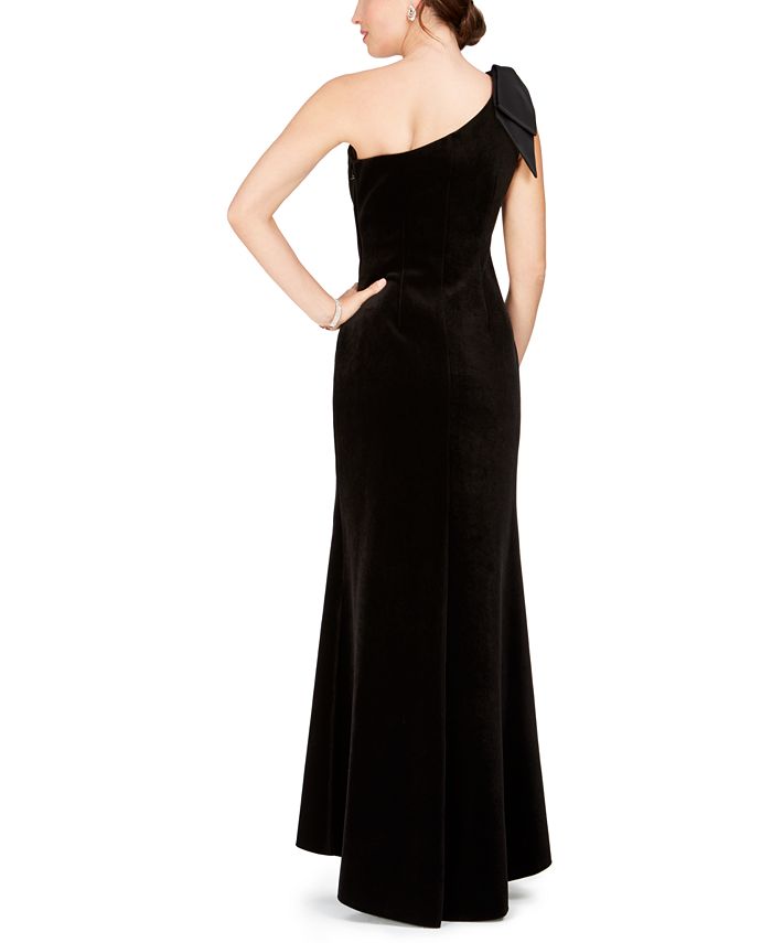 Eliza J Velvet One-Shoulder Gown & Reviews - Dresses - Women - Macy's