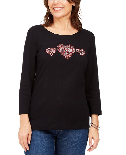 Karen Scott Embellished Tops Created For Macy S Reviews Tops