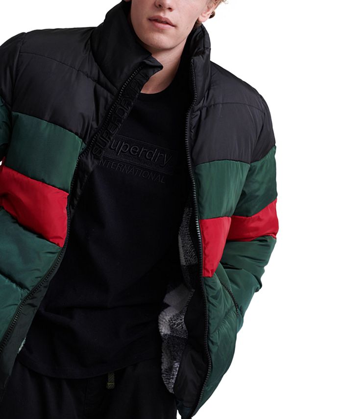 American Rag Mens Brady Colorblocked Puffer Jacket Blue Size Medium main image 0