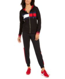 Colorblocked Zip Hoodie & Varsity Side-Panel Jogger Set