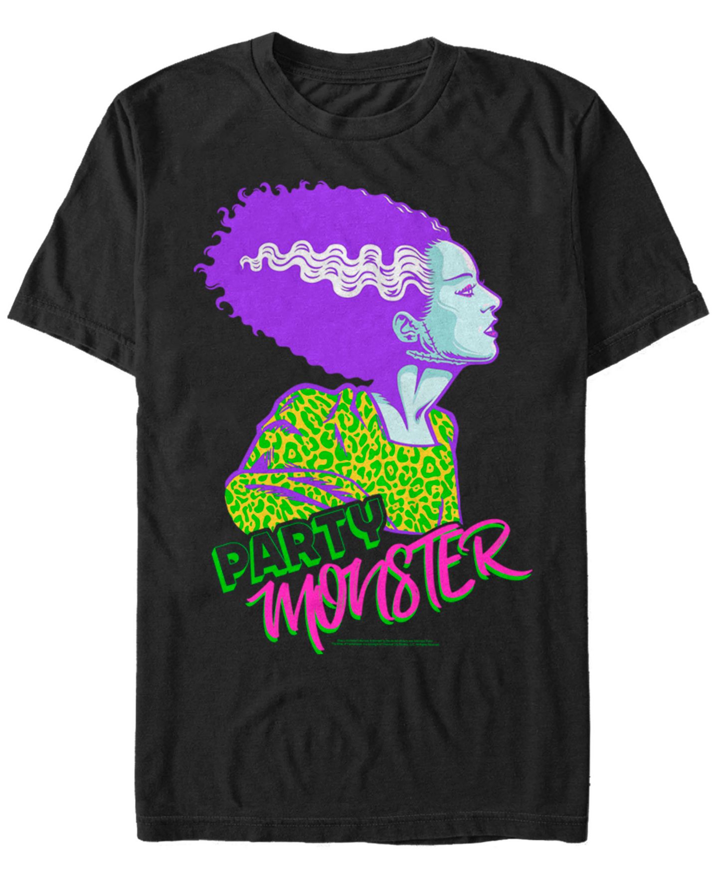 Мужская футболка Fifth Sun Universal Monsters Bride of Frankenstein Party Monster Short Sleeve, цвет: Чёрный — фото 1