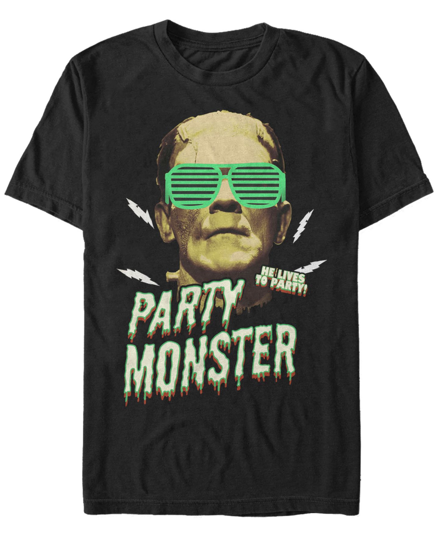 Мужская футболка Fifth Sun Universal Monsters Frankenstein Party Monster Short Sleeve, цвет: Чёрный — фото 1