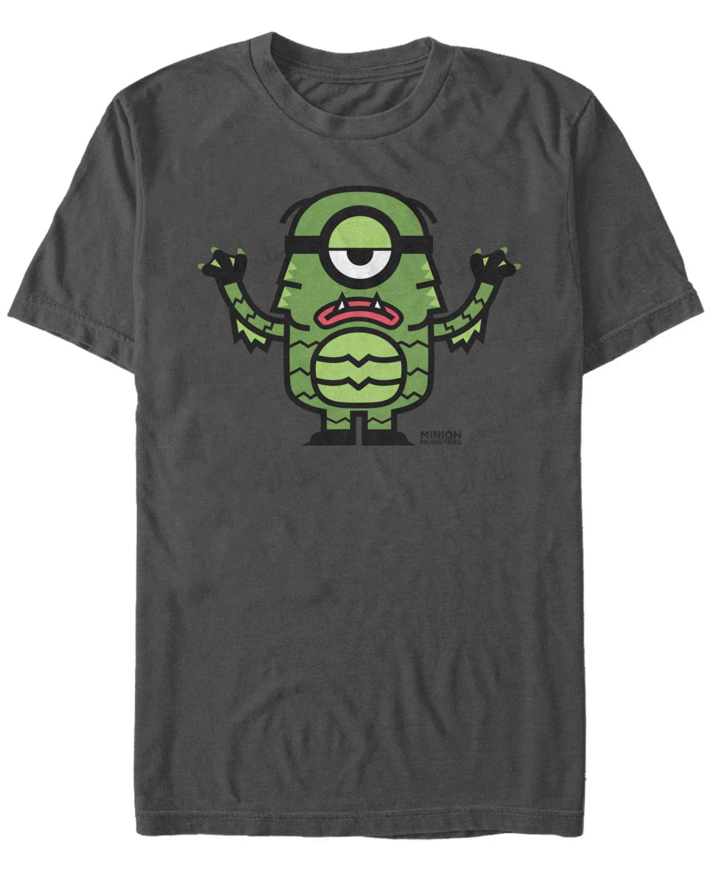 Мужская футболка Fifth Sun Despicable Me Minions Lagoon Creature Halloween Costume Short Sleeve, цвет: Угольный — фото 1