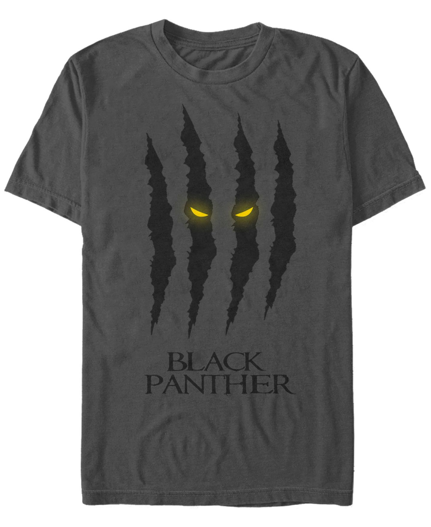 Мужская футболка Fifth Sun Marvel Black Panther Claw Scratches Glowing Eyes Short Sleeve, цвет: Угольный — фото 1