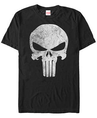 Fifth Sun Marvel Men's Punisher Distressed Skull Logo Costume Short ...