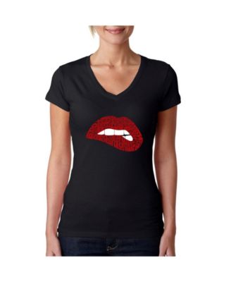 LA Pop Art Boys Word Art T-Shirt Savage Lips