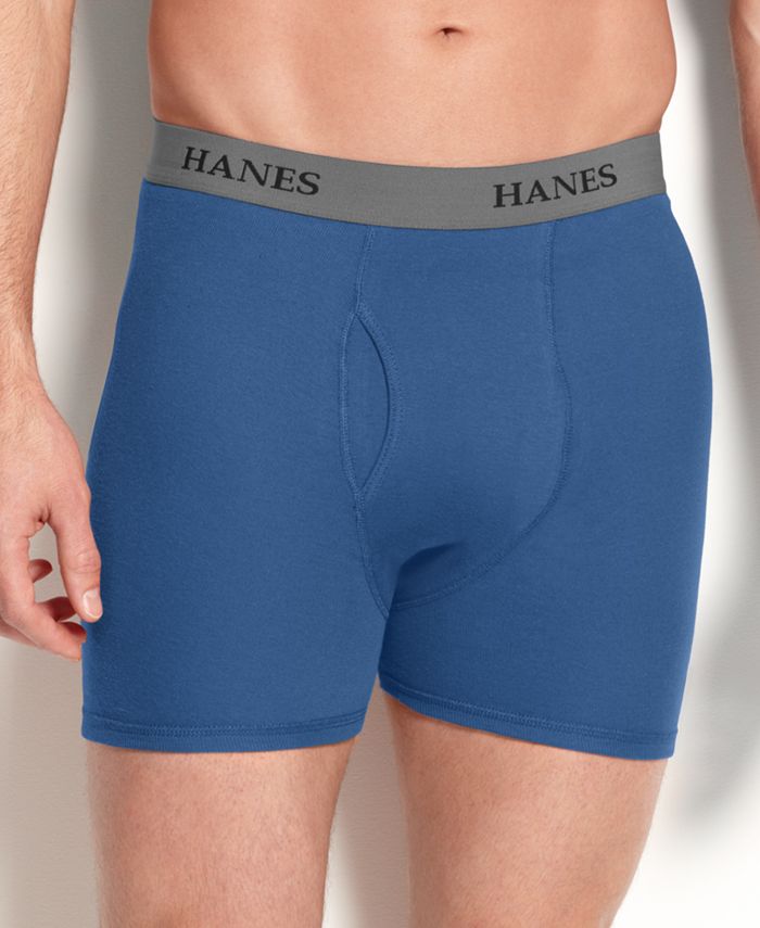 Hanes Platinum Men's Underwear, Dyed Boxer Brief 4 Pack Macy's