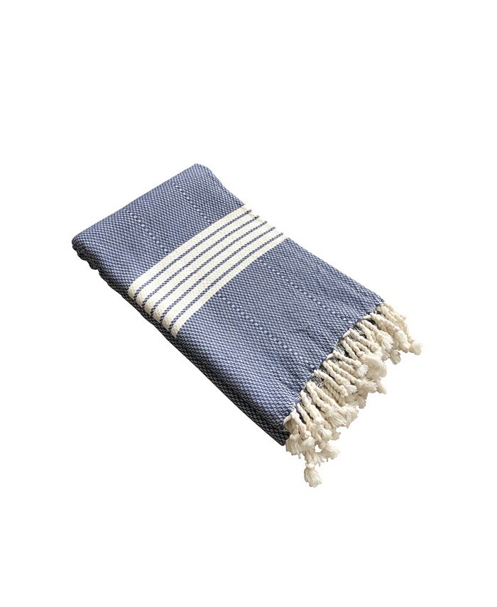 Hand Towels: Turkish Cotton Hand Towel Peshtemals - Olive and Linen