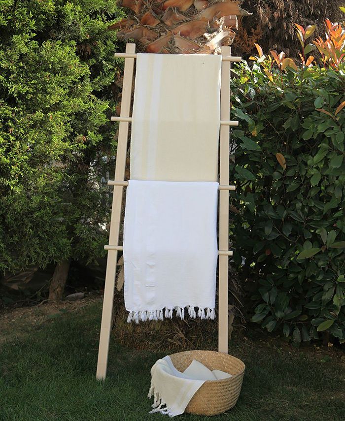 Olive and Linen Pamuk Natural Turkish Bath Towel & Reviews - Bath ...