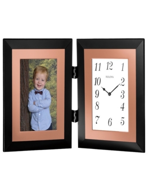 Bulova Elegance Picture Frame Clock In Black