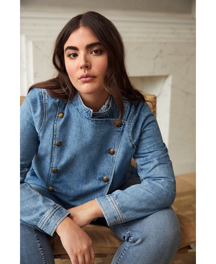 Lauren Ralph Lauren Plus Size Denim Officer’s Jacket Macy's