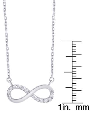 Diamond 1/5 ct. t.w. Infinity Necklace in Sterling Silver