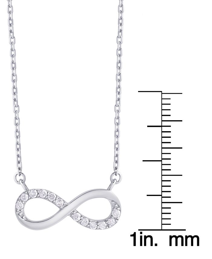 Macy's - Diamond 1/5 ct. t.w. Infinity Necklace in Sterling Silver