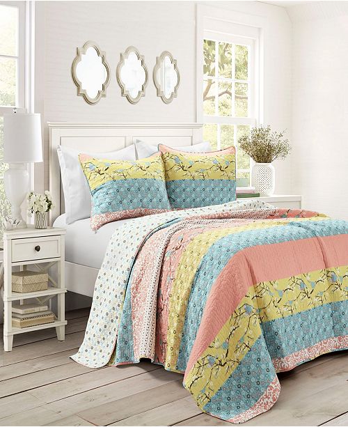 Lush Decor Royal Empire 3 Piece Reversible Full Queen Quilt Set