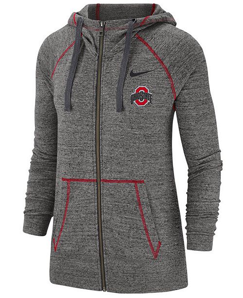 Nike Women S Ohio State Buckeyes Gym Vintage Full Zip Jacket
