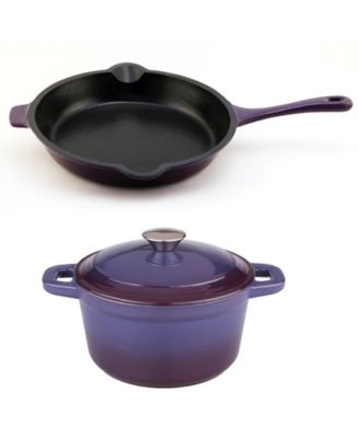 Neo 3pc Cast Iron Cookware Set, Fry Pan & Round Dutch Oven