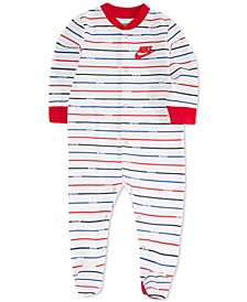 Baby Boys Striped Footed Coverall