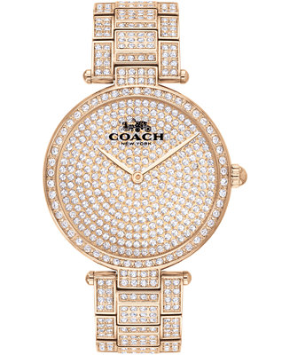 COACH Women's Park Carnation Gold-Tone Bracelet Watch 34mm - Macy's