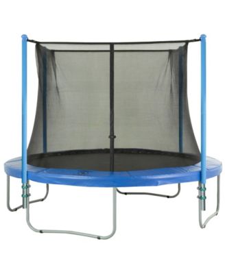 Upperbounce Trampoline Enclosure Set to fit 10' Round Frames, for 2 or 4 W-Shaped Legs -Set Includes: Net, Poles and Hardware Only