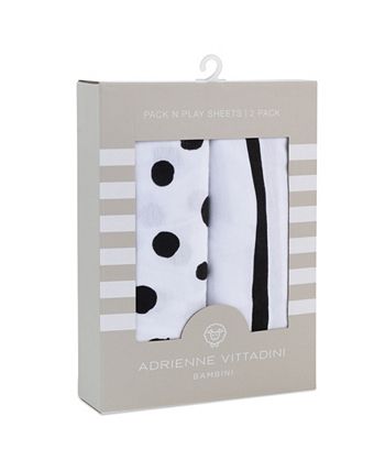 Adrienne Vittadini Bambini Jersey Cotton Pack n Play Sheets, 2 Pack - Macy's