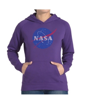 image of La Pop Art Women-s Word Art Hooded Sweatshirt -Nasa-s Most Notable Missions
