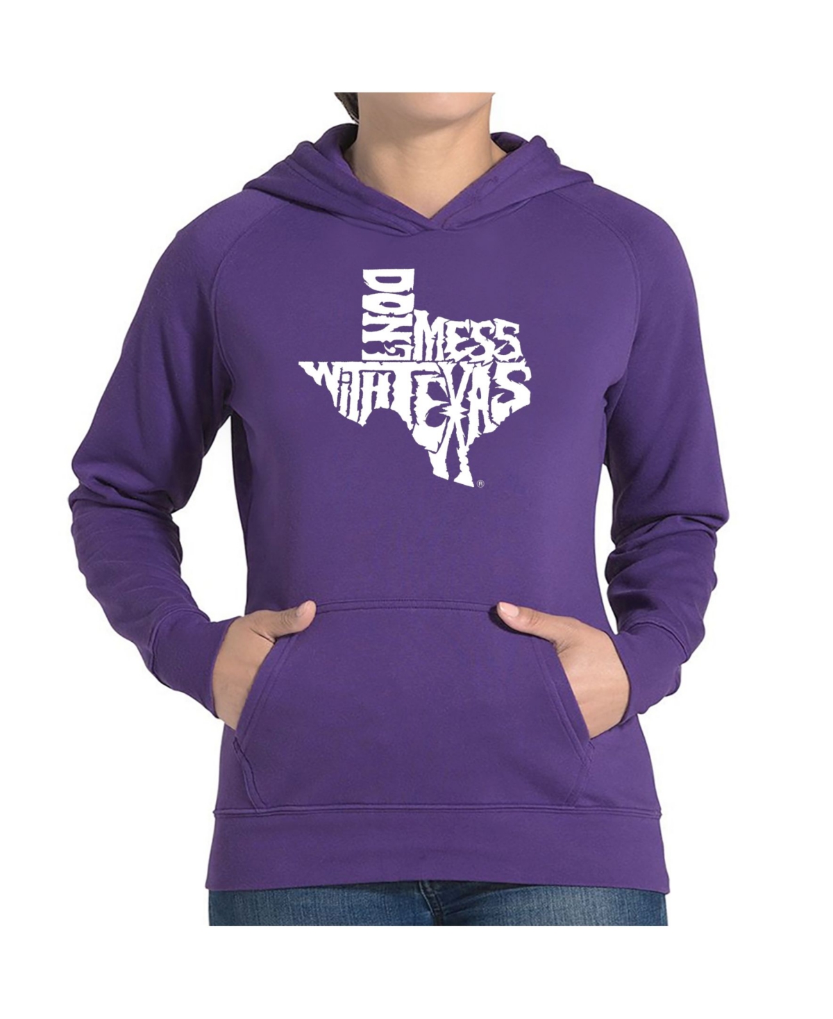 La Pop Art Women's Word Art Hooded Sweatshirt -Dont Mess With Texas