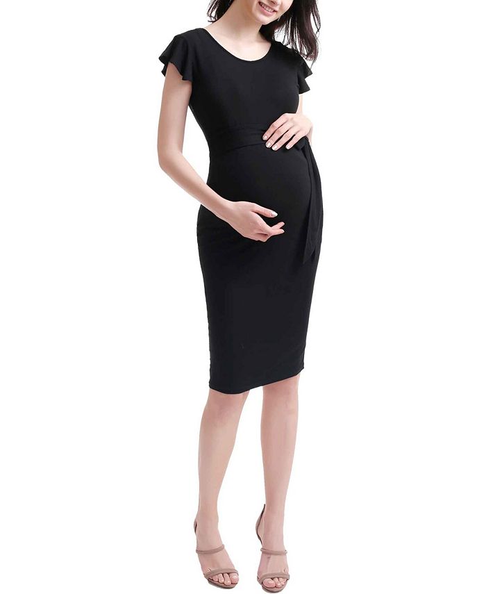 kimi + kai Luclle Maternity Ruffle Sleeve Body Con Dress - Macy's
