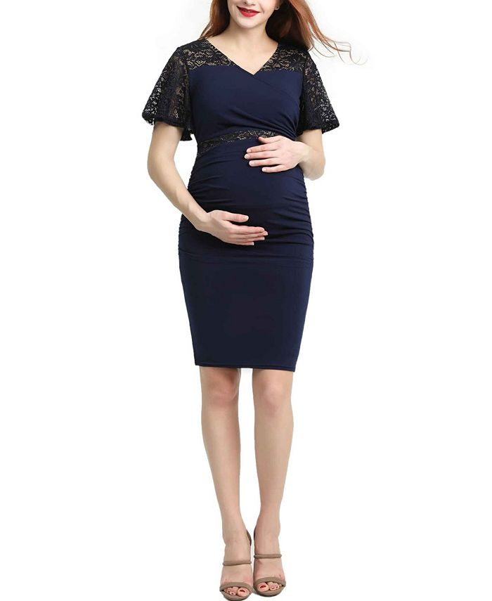 kimi + kai Kennedy Maternity Lace Accent Dress - Macy's