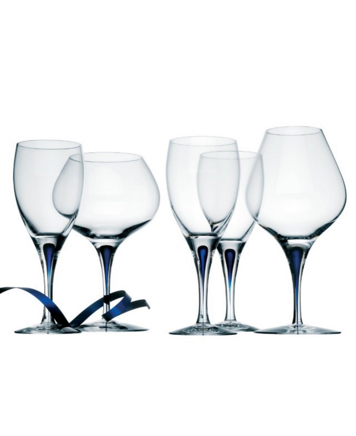 Shop Orrefors Intermezzo Blue White Wine Glass In Clear